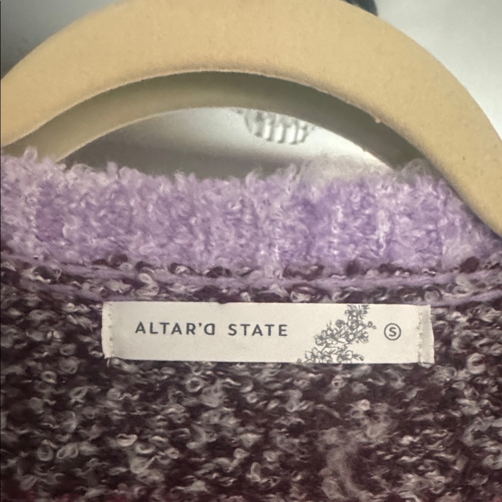 Altar'd State Lavender and Coral Floral Cardigan - Picture 2 of 3